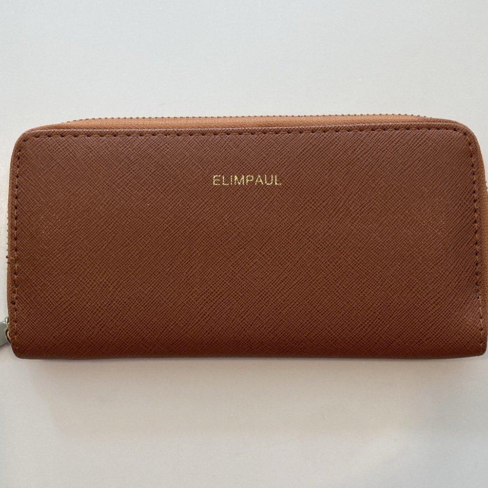 Elimpaul Zip Around Textured Wallet